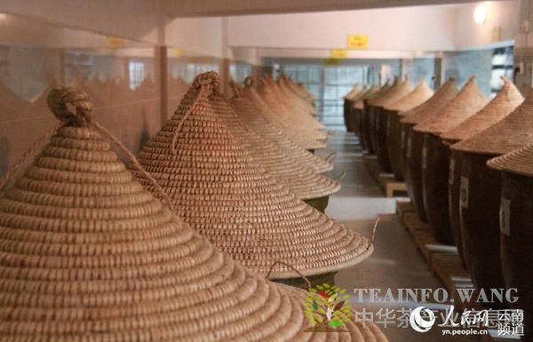 云南白药天颐茶源临沧庄园的茶品储存室一角。人民网 虎遵会 摄